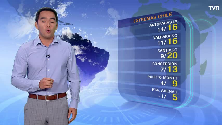 Mayormente soleada la zona central y sur
