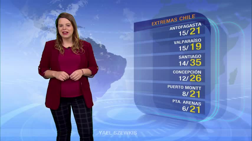 Altas temperaturas en la zona centro-sur para valles y precordillera
