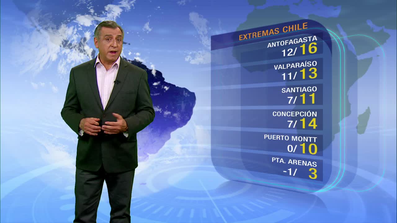 Nubes y probables precipitaciones marcarán el domingo en la zona central
