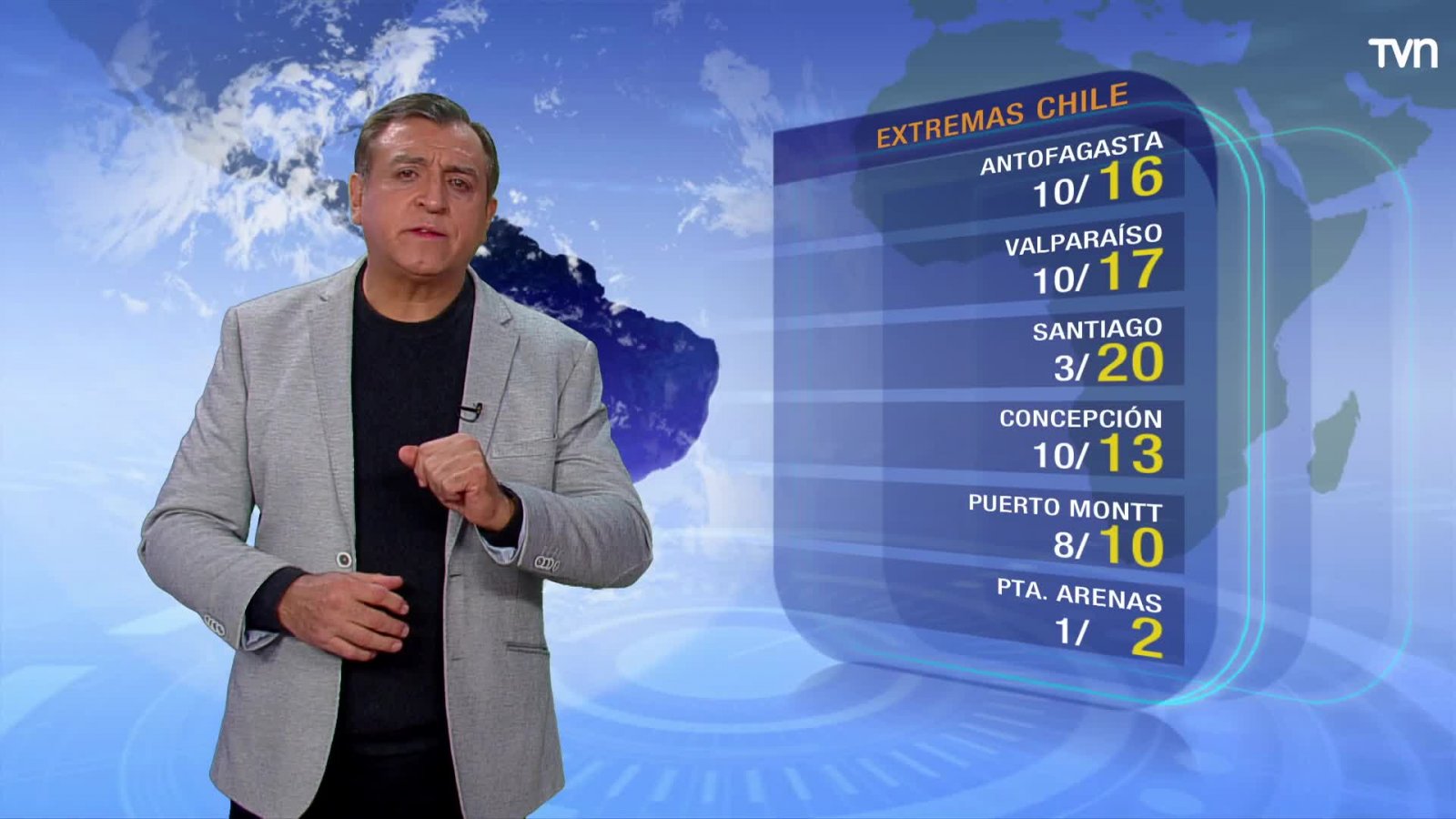 Tarde soleada desde Atacama al Maule

