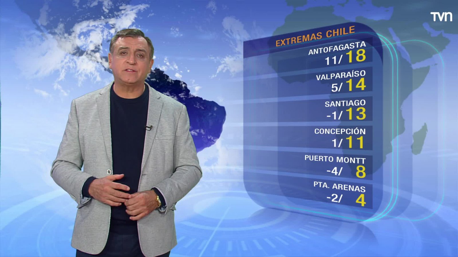 Chubascos aislados durante la madrugada
