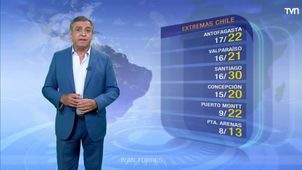 Soleada zona central y chubascos desde Los Lagos a Magallanes
