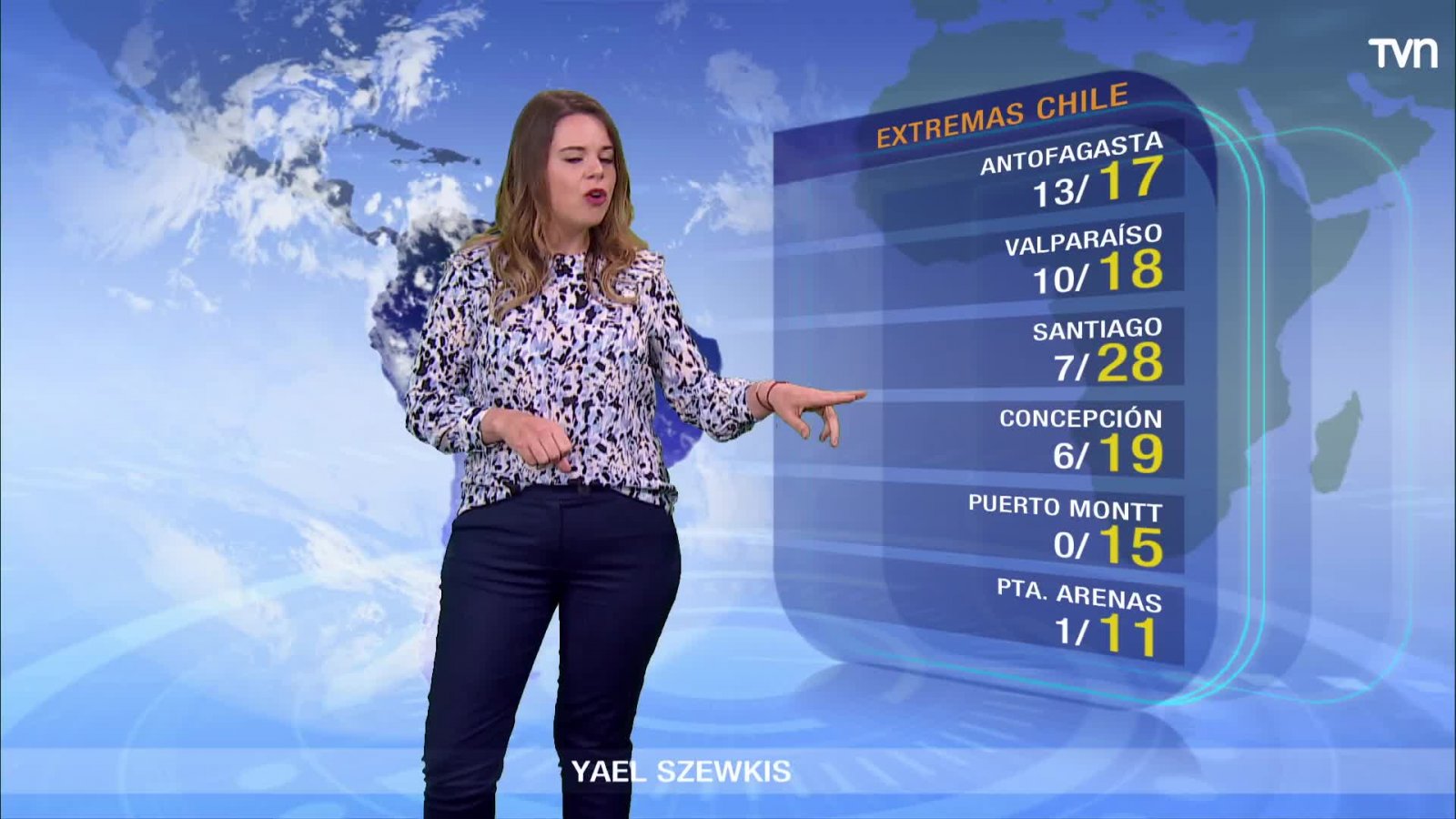 Nubes en la zona central y precipitaciones en el sur
