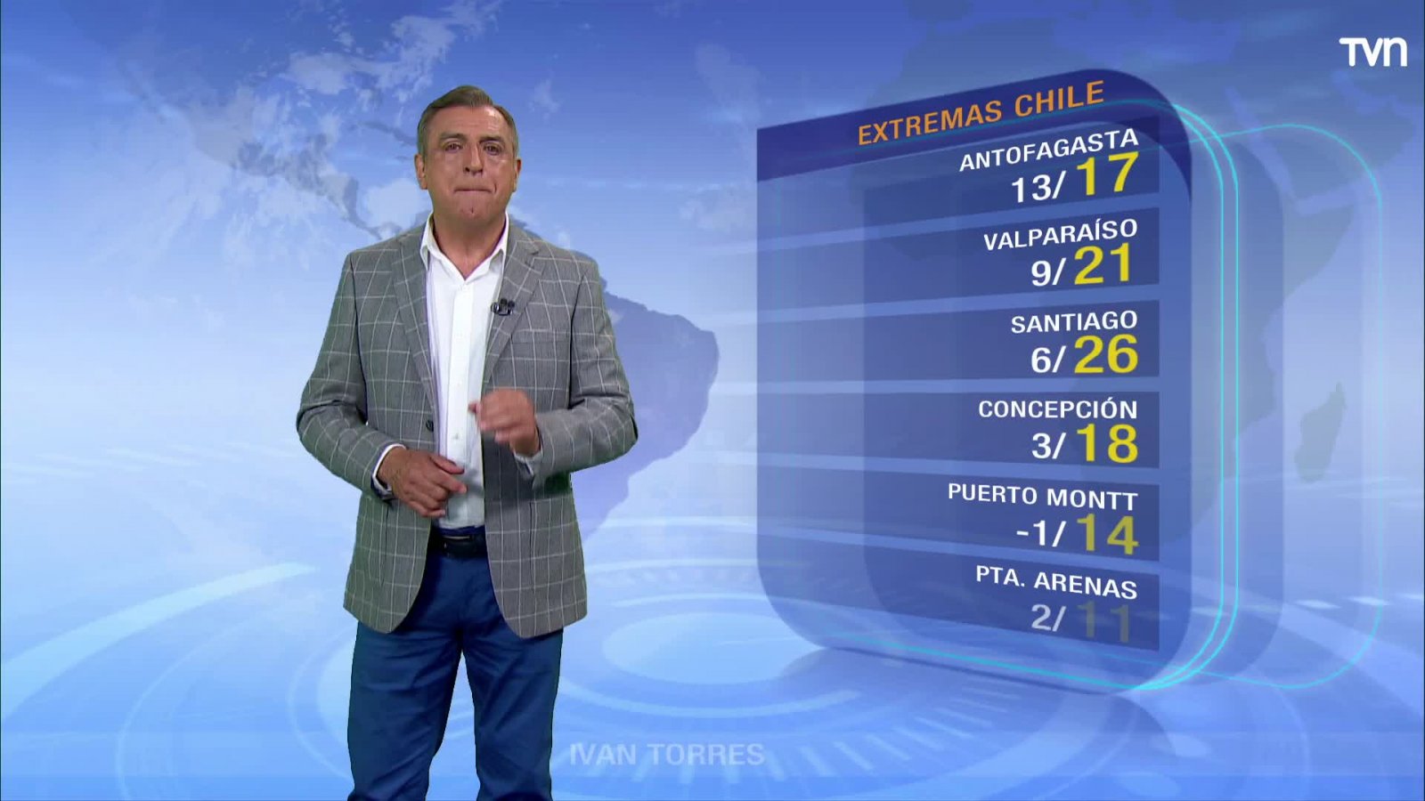 Sol en la zona central y nubes parciales en el sur
