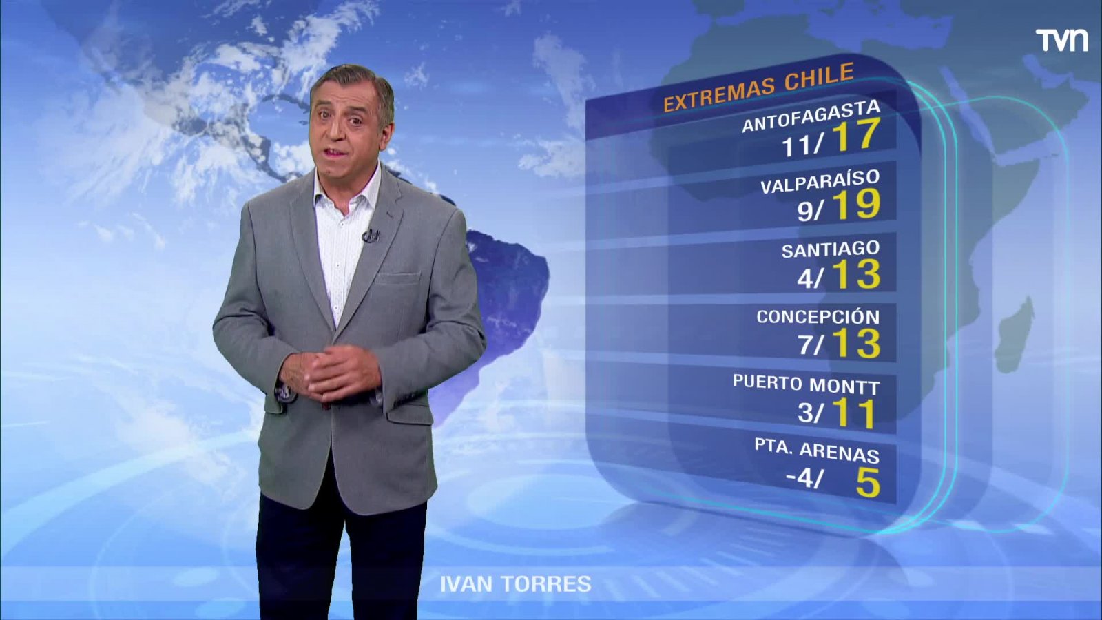 Precipitaciones desde Coquimbo hasta Aysén
