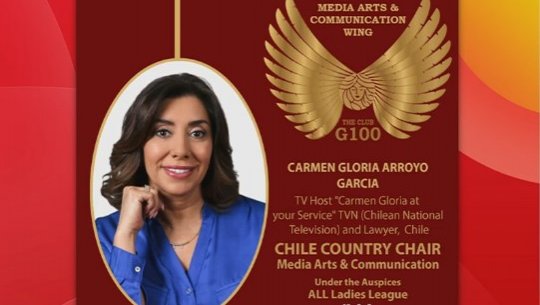 Carmen Gloria Arroyo es distinguida internacionalmente por el G100

