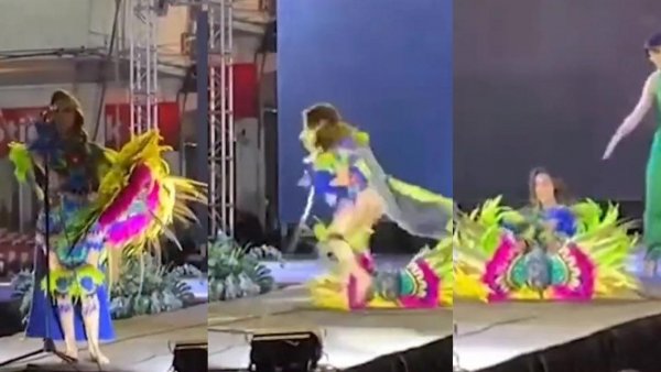 VIDEO: modelo se electrocutó en plena pasarela durante concurso de belleza
