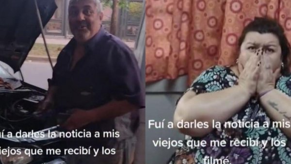 Joven filmó emotiva reacción de sus padres tras graduarse de profesora
