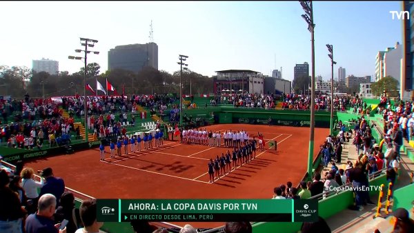 Así se escuchó el himno chileno en la Copa Davis
