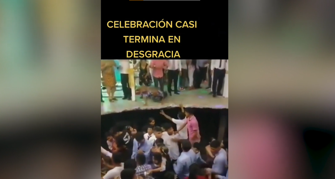 "Hasta el piso": Pista de baile colapso en medio de graduación
