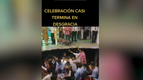 "Hasta el piso": Pista de baile colapso en medio de graduación
