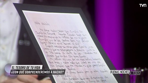 La carta que emocionó a Nacho Gutiérrez
