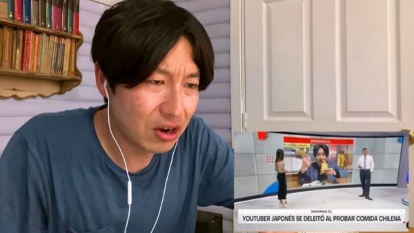"¡Salí en la televisión chilena!": la reacción de youtuber japonés tras aparecer en Canal 24 Horas
