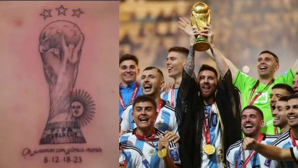 Campeón del mundo se tatuó la copa, pero un error ortográfico alertó a los hinchas
