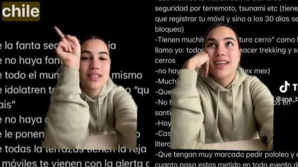 "Obsesionados con Europa": tiktoker española revela qué le 'impresionó' de Chile
