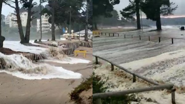 Zona donde murió familia: impactante video de marejadas en Pingueral
