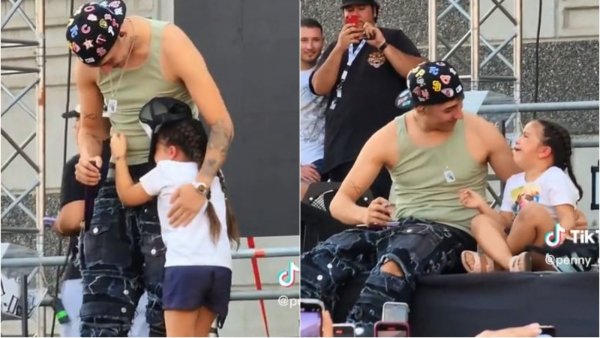 Pailita se llena de aplausos: subió a emocionada niña que quería abrazarlo

