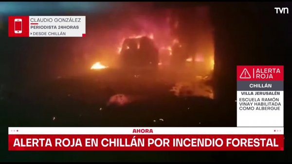 Comandante de Bomberos de Chillán: "Está contenido, pero el fuego se mantiene activo"

