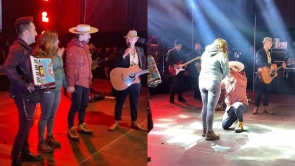 “Así es el amor”: la emocionante propuesta de matrimonio en concierto de Los Vasquez
