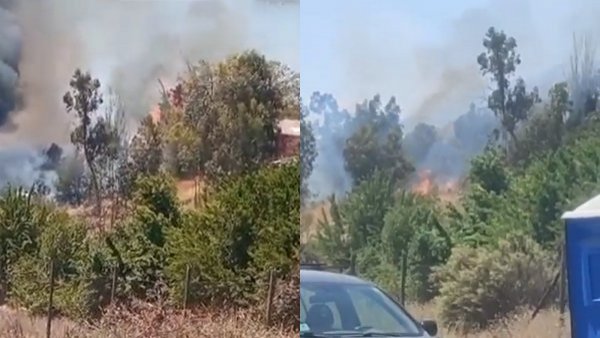 Reportan incendio en cercanías de Hospital Psiquiátrico de Puente Alto
