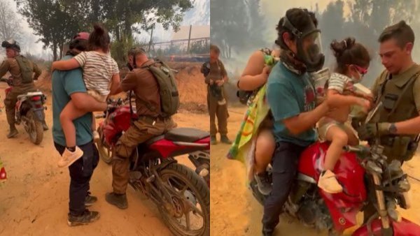 Carabineros rescata a mujer embarazada y a una niña en Santa Juana
