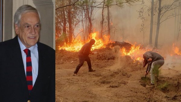 Expresidente Piñera ofrece apoyo al gobierno para combatir incendios forestales
