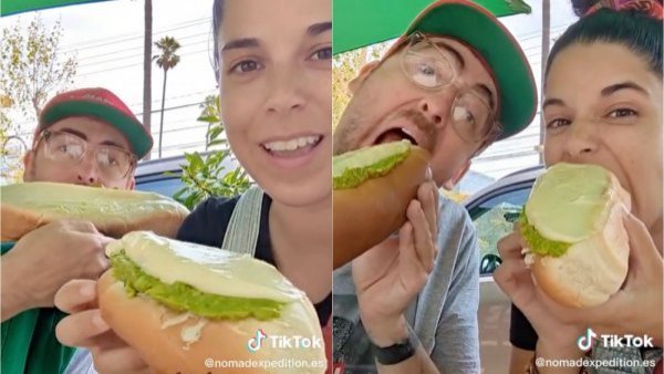 "Es gigantesco": la reacción de turistas españoles al probar los completos por primera vez
