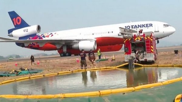 Ten Tanker en Chile: Así se recarga el avión para el combate de los incendios forestales
