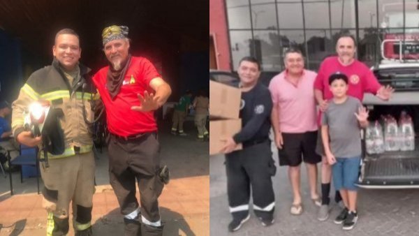 Paul Vásquez pospuso su luna de miel y llegó a Quillón a combatir incendios forestales
