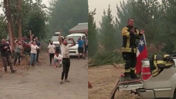 "¡Grande los Bomberos!": vecinos reciben entre aplausos a voluntarios tras combatir incendios
