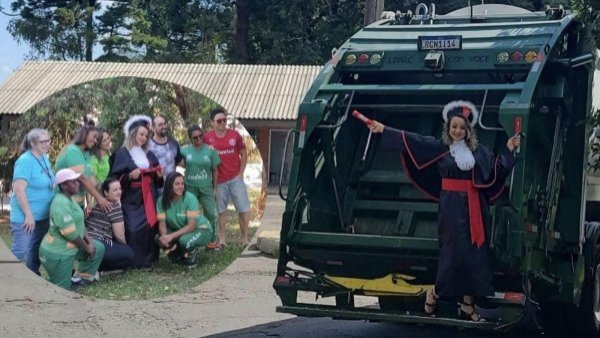 Mujer celebra su título universitario fotografiándose en camión de basura donde trabajó 12 años
