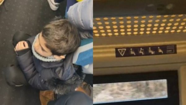 "Miran a mi bebé sentarse en el piso": desató debate al quejarse por no recibir el asiento para su hijo
