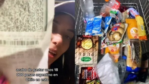 "Nada rico": Tiktoker argentina quedó impactada con precios en Chile
