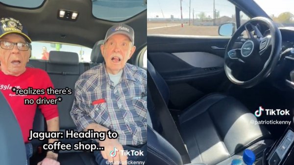 Furor en TikTok: adultos mayores impactados tras viajar en vehículo que se condujo solo
