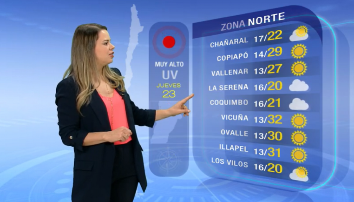 Pronóstico del tiempo Jueves 23 de marzo TV Tiempo TVN