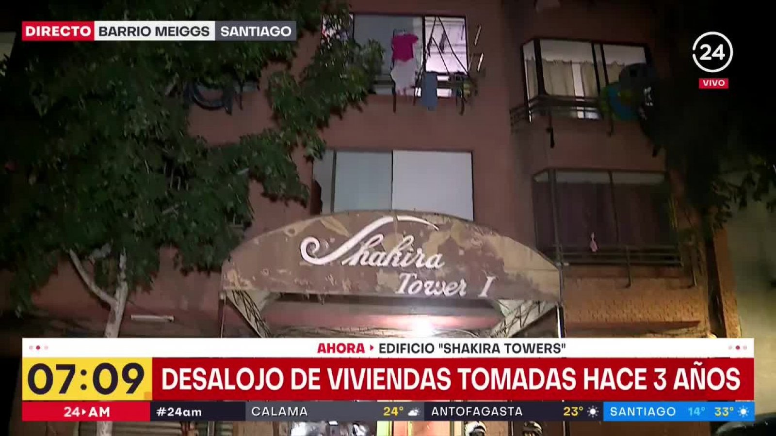 Desalojan 11 departamentos tomados en edificio "Shakira Tower I" del barrio Meiggs
