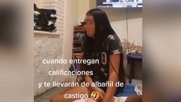 Castigo: padres llevaron a su hija a trabajar como albañil por malas notas