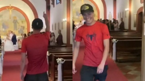 "¡Yo me opongo!": tiktoker interrumpe bodas y escapa entre risas
