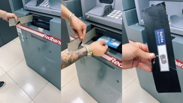"Tengan ojo": el viral que muestra cajero automático adulterado
