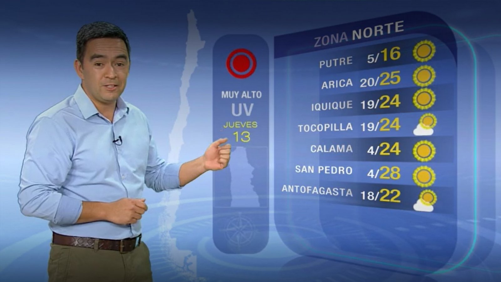 Pronóstico del tiempo: jueves 13 de abril
