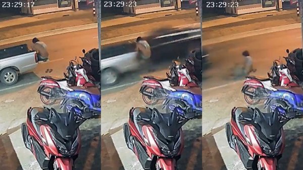 Hombre sentado en camioneta se salva milagrosamente de violento choque
