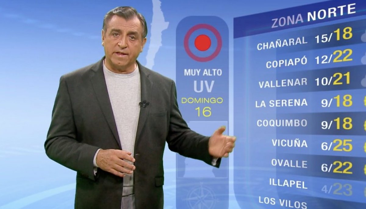 Pronóstico del tiempo Domingo 16 de abril TV Tiempo TVN