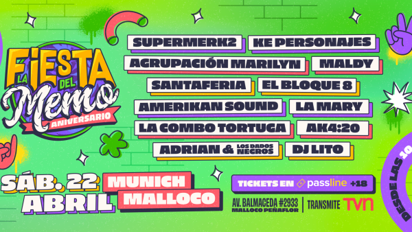 Regalamos entradas: TVN Play te invita a la Fiesta del Memo
