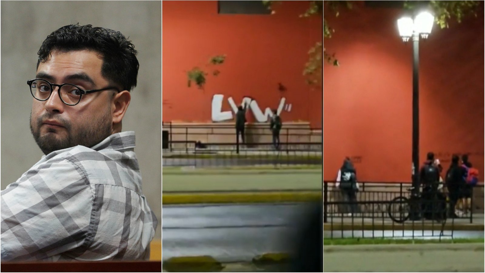 "Profesor del torniquete" es detenido rayando Iglesia San Francisco de Santiago
