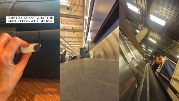 Cámara registra el recorrido que realiza una maleta antes de subir al avión
