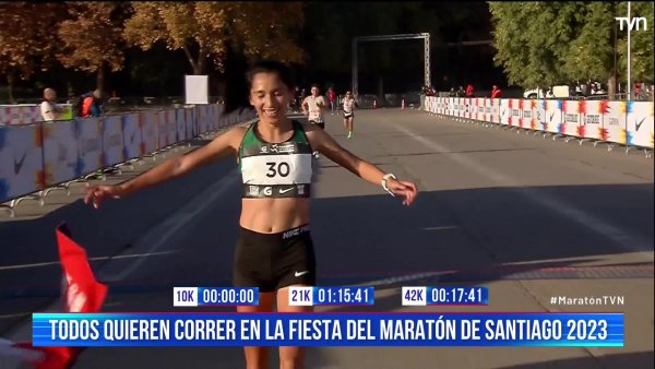 "Llegó impecable": María José Calfilaf protagoniza la gran sorpresa del Maratón de Santiago
