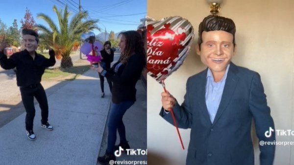 Con música y disfraz incluido: "Luis Miguel" de Rancagua es viral tras entregar desayunos en el Día de la Madre
