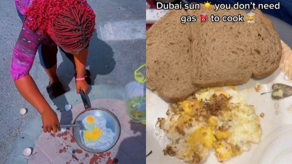 Calor extremo en Dubai: mujer cocinó huevos al Sol en plena calle
