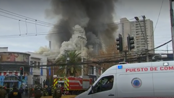 Incendio afecta a Cuartel de la PDI en San Miguel
