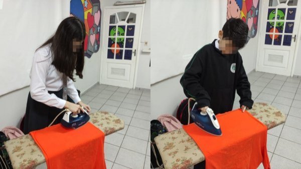 "Hace falta en todas las escuelas": colegio enseña a alumnos cómo planchar
